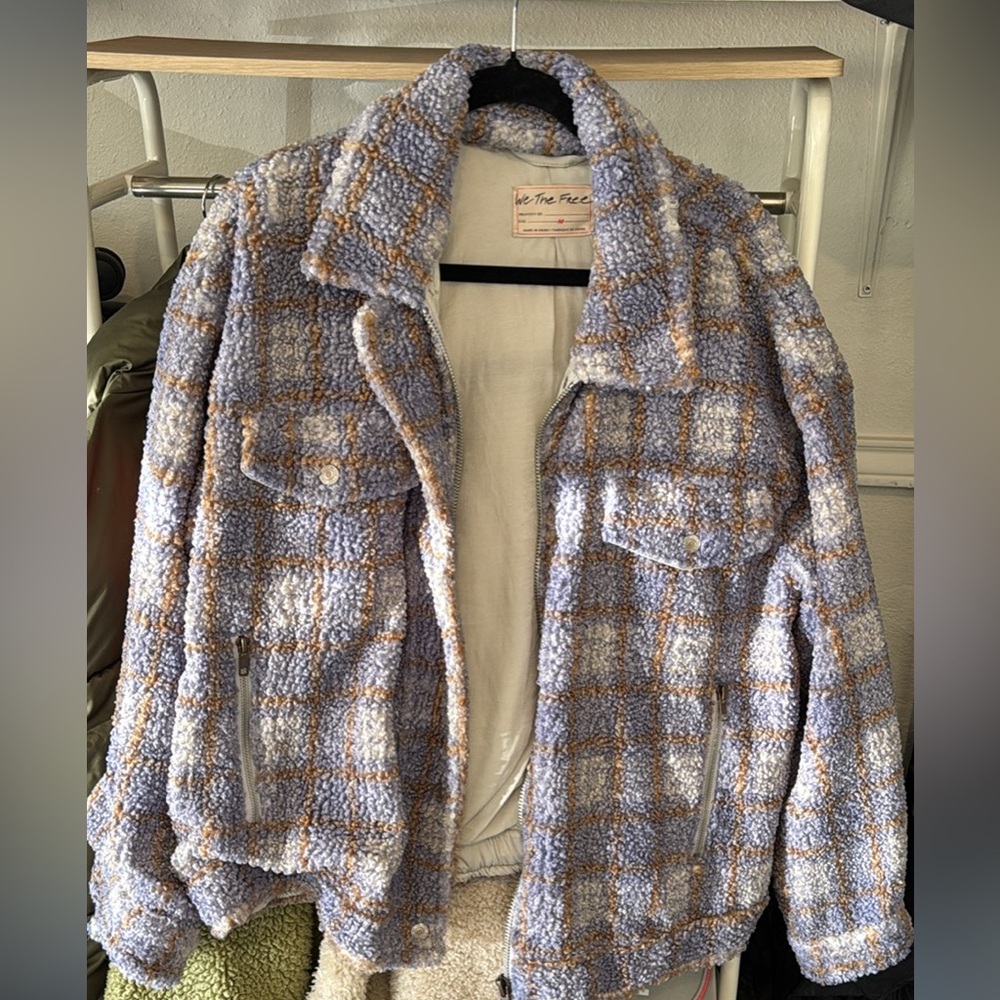 We The Free Plaid Teddy Jacket